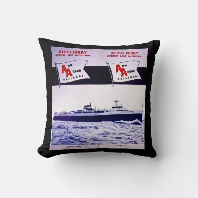 Coussin Itinéraire automatique du lac Michigan de ferry de (Recto)