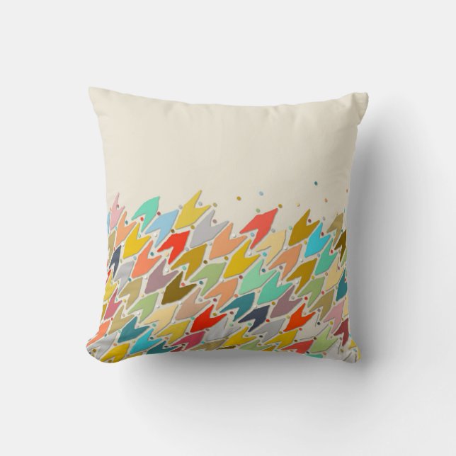 Coussin ivoire de Rashmi ikat (Recto)