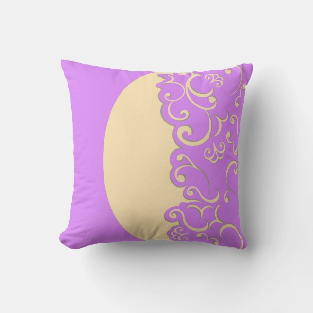 Coussin Ivory et Lilac réversible (Recto)