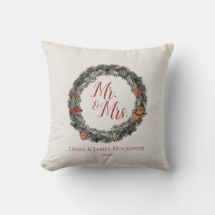 Coussin Ivory Mariage campagnard M. et Mme Christmas