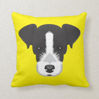 Coussin Jack jaune Russell Terrier