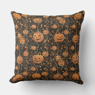 Coussin Jack-o-Lanterns sur la vigne