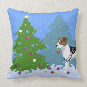 Coussin Jack Russell Terrier Décoration Arbre de Noël