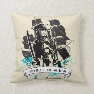 Coussin Jack Sparrow - Trickster des Caraïbes