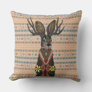 Coussin jackalope oregon pâle tan