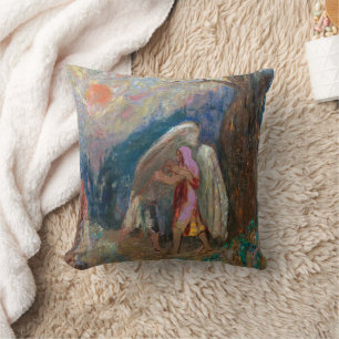 Coussin Jacob et l'ange   Odilon Redon  