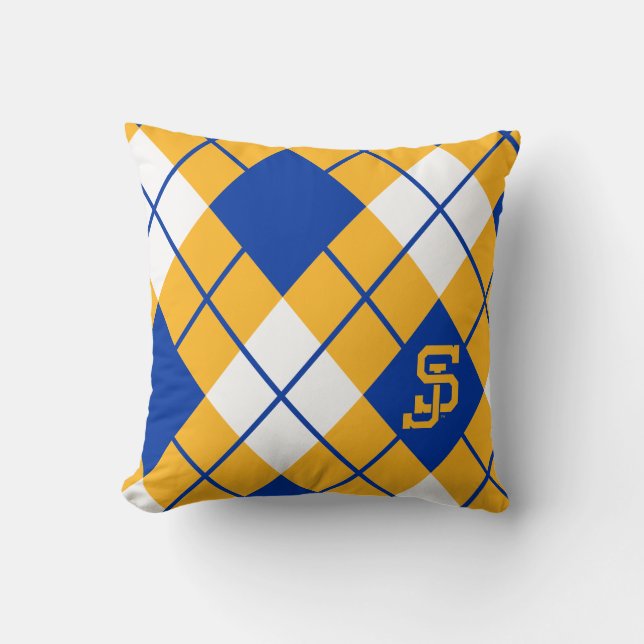 Coussin Jacquard de Spartans d'état de San Jose (Recto)