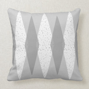 Coussin Jacquard gris moderne du milieu du siècle