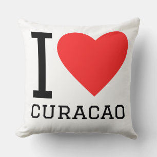 Coussin J'adore curaçao 