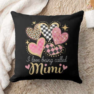Coussin J'adore être appelée Mimi Grand-mère Maman pour la