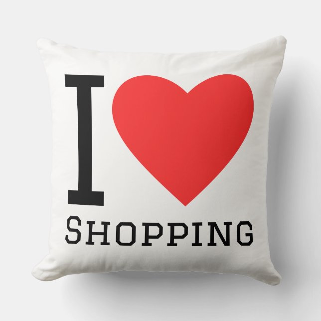 Coussin J'adore faire du shopping (Recto)