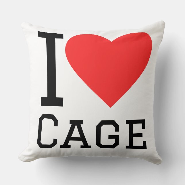 Coussin J'adore la cage (Recto)