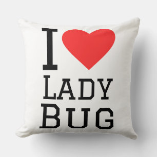 Coussin J'adore la coccinelle