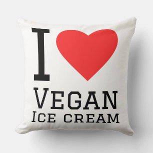 Coussin J'adore la glace végane