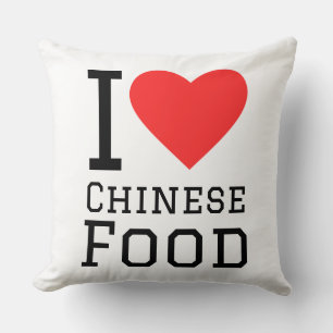 Coussin J'adore la nourriture chinoise