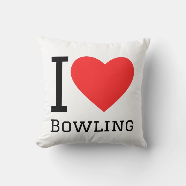 Coussin J'adore le bowling (Recto)