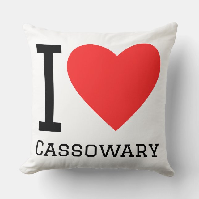 Coussin J'adore le casoar (Recto)