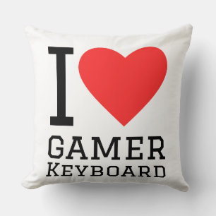 Coussin J'adore le clavier de gamer