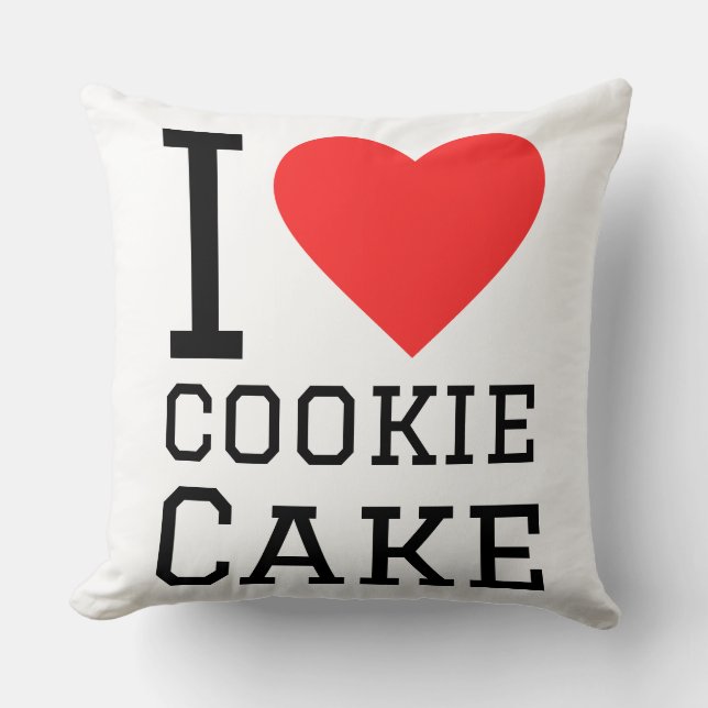 Coussin J'adore le gâteau aux biscuits  (Recto)