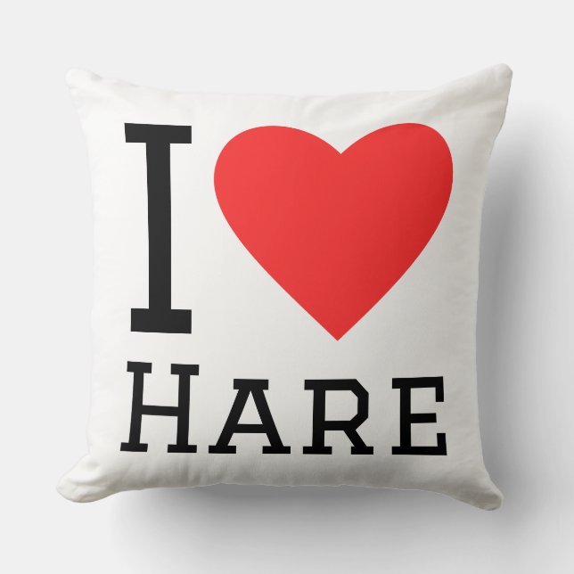 Coussin J'adore le lièvre  (Recto)