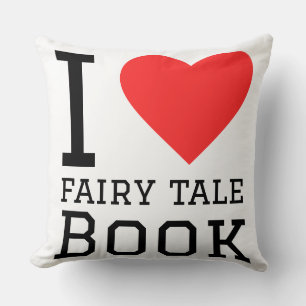 Coussin J'adore le livre de conte de fées