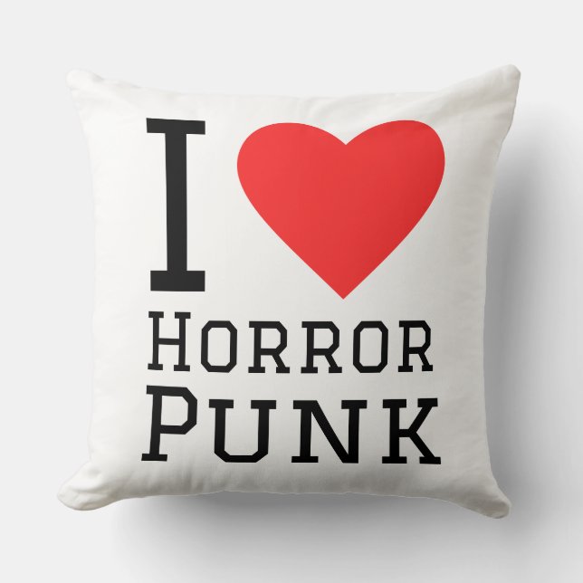 Coussin J'adore le punk d'horreur (Recto)