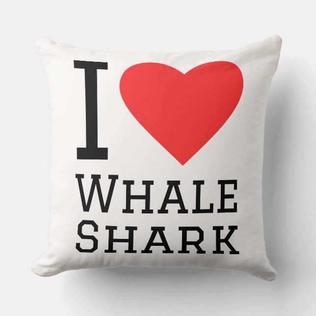 Coussin J'adore le requin baleine (Recto)