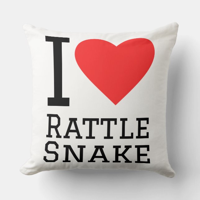 Coussin J'adore le serpent à sonnette (Recto)