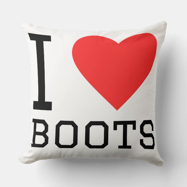 Coussin J'adore les bottes (Recto)