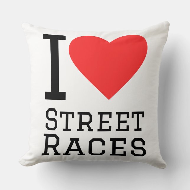 Coussin J'adore les courses de rue (Recto)