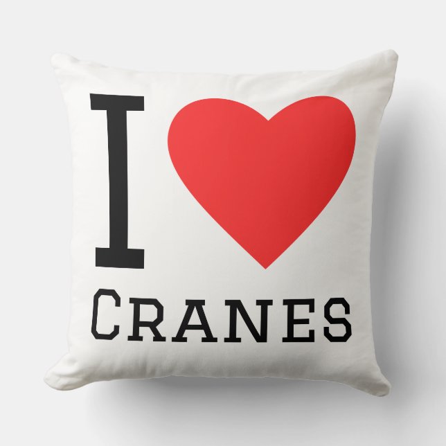 Coussin J'adore les grues (Recto)