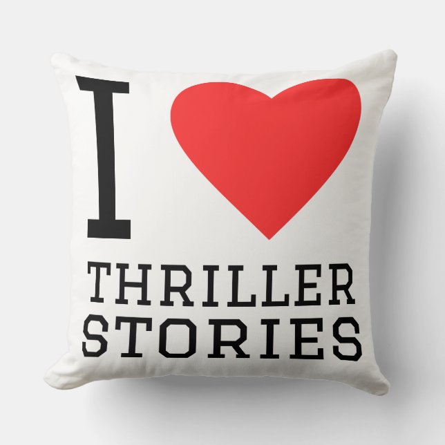 Coussin J'adore les histoires à suspense (Recto)