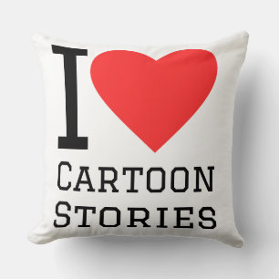 Coussin J'adore les histoires de dessins animés