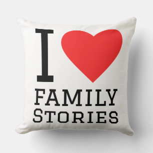 Coussin J'adore les histoires de famille