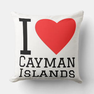Coussin J'adore les îles Caïmans 