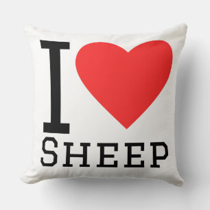 Coussin J'adore les moutons 