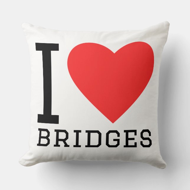 Coussin J'adore les ponts (Recto)