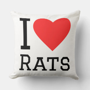 Coussin J'adore les rats