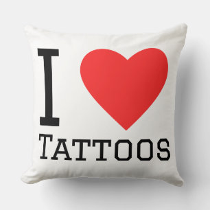Coussin J'adore les tatouages
