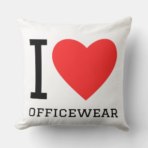 Coussin J'adore les vêtements de bureau