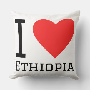 Coussin J'adore l'Éthiopie 