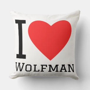 Coussin J'adore l'homme-loup