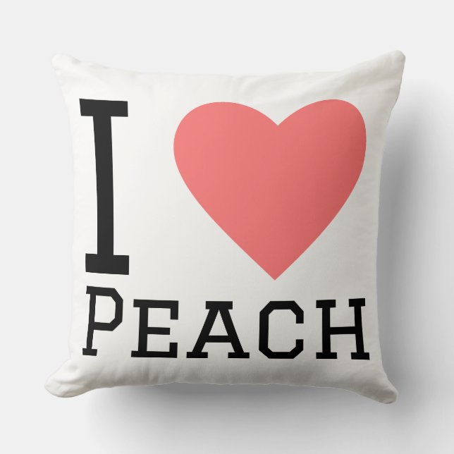 Coussin J'adore pêche  (Recto)