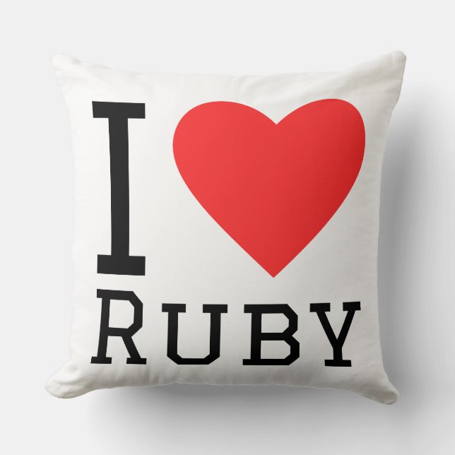 Coussin J'adore Ruby  (Recto)