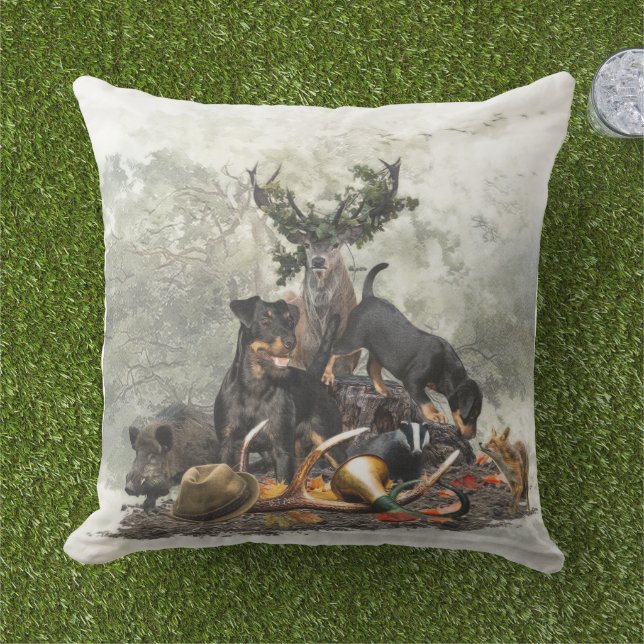 Coussin Jagdterrier, Terrier de chasse allemand (Herbe)