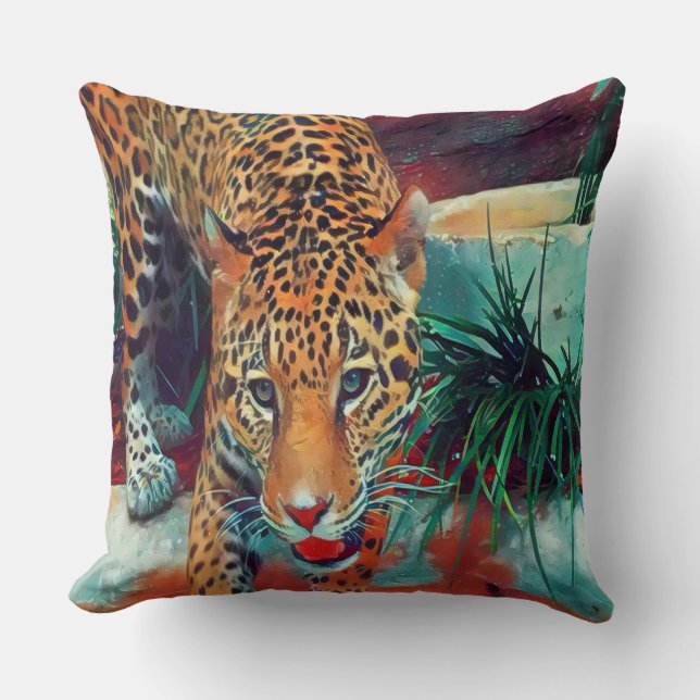 Coussin Jaguar en mouvement 6234 Pilote (Recto)