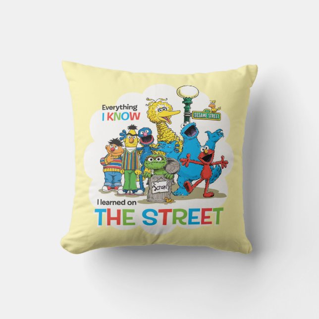 Coussin J'ai appris dans la RUE (Recto)