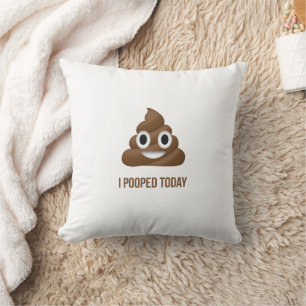 Coussin J'ai balancé aujourd'hui Poo Emoji avec Proctologi