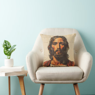 Coussin J'ai besoin de vous rétro Christ