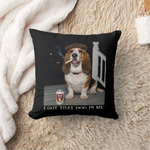 Coussin J'ai Ce Chien En Moi, Idée De Mème Drôle De Basset